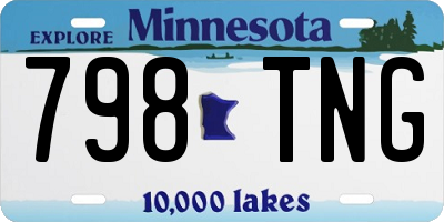 MN license plate 798TNG