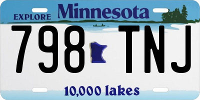 MN license plate 798TNJ