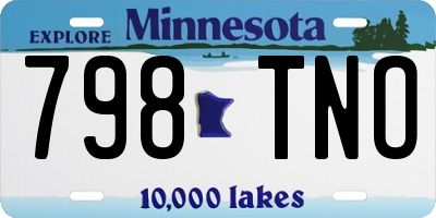 MN license plate 798TNO
