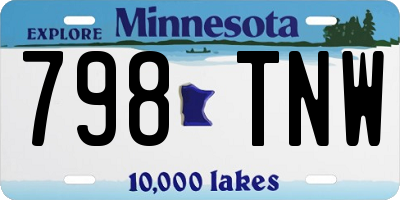 MN license plate 798TNW