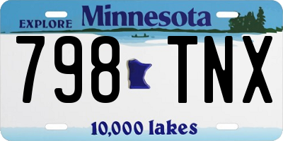 MN license plate 798TNX