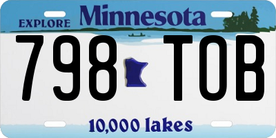 MN license plate 798TOB