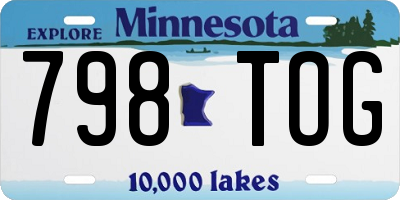 MN license plate 798TOG