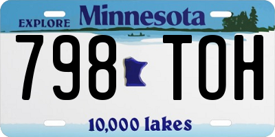 MN license plate 798TOH