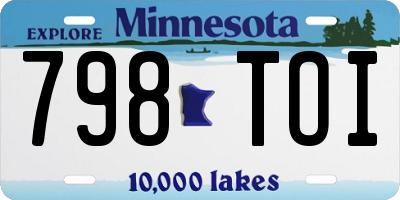 MN license plate 798TOI