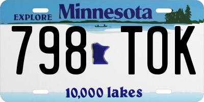 MN license plate 798TOK