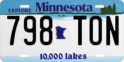 MN license plate 798TON