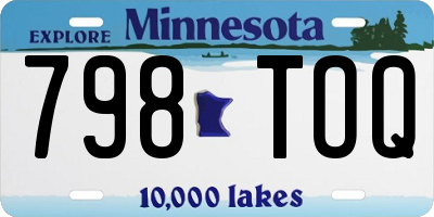 MN license plate 798TOQ