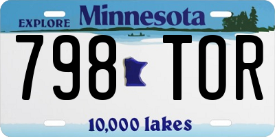 MN license plate 798TOR