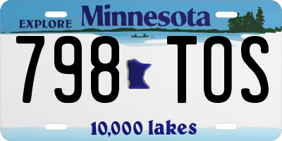 MN license plate 798TOS