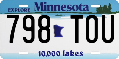 MN license plate 798TOU