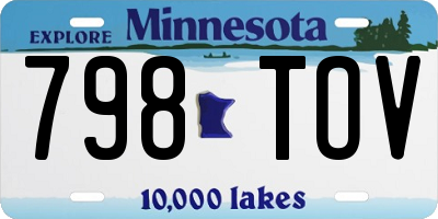 MN license plate 798TOV