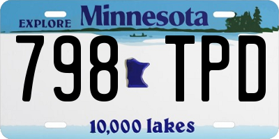 MN license plate 798TPD