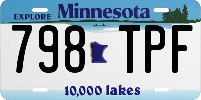 MN license plate 798TPF
