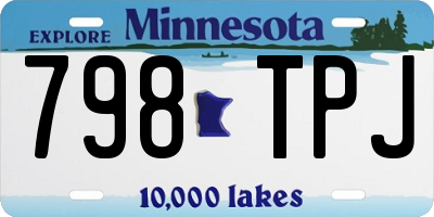 MN license plate 798TPJ