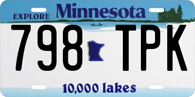 MN license plate 798TPK