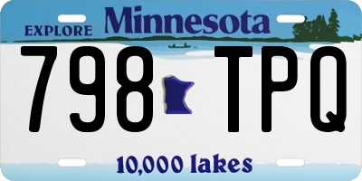 MN license plate 798TPQ