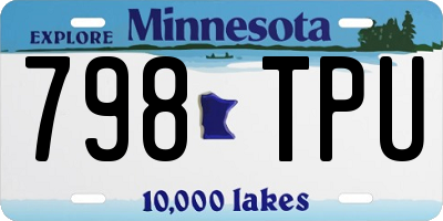 MN license plate 798TPU