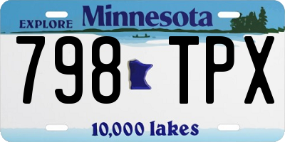 MN license plate 798TPX