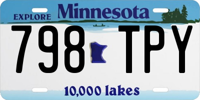 MN license plate 798TPY