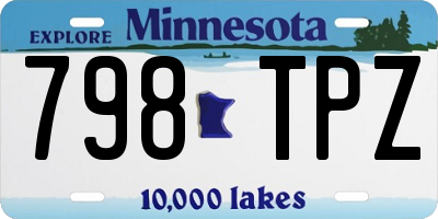 MN license plate 798TPZ