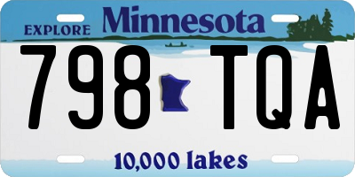 MN license plate 798TQA