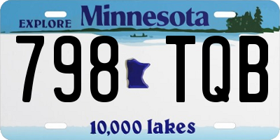 MN license plate 798TQB