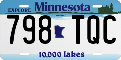 MN license plate 798TQC