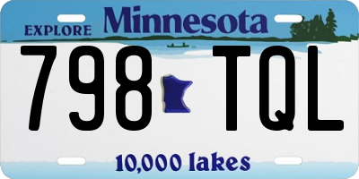 MN license plate 798TQL