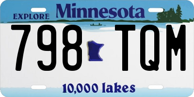 MN license plate 798TQM