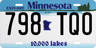 MN license plate 798TQO