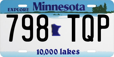 MN license plate 798TQP