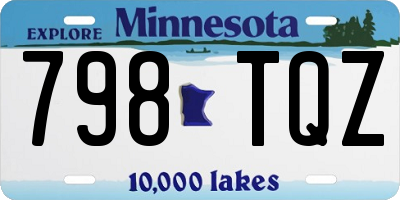 MN license plate 798TQZ