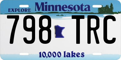 MN license plate 798TRC