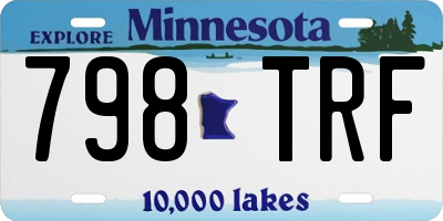 MN license plate 798TRF