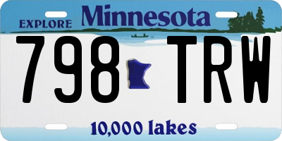 MN license plate 798TRW