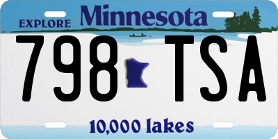 MN license plate 798TSA