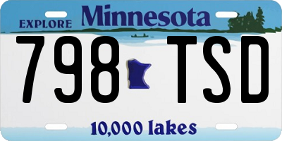 MN license plate 798TSD
