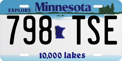 MN license plate 798TSE