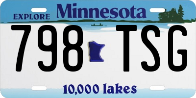 MN license plate 798TSG