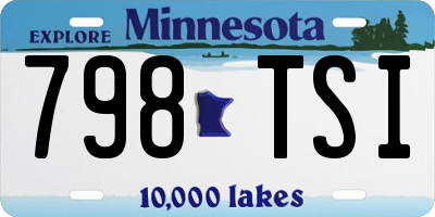 MN license plate 798TSI