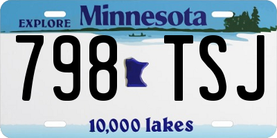 MN license plate 798TSJ