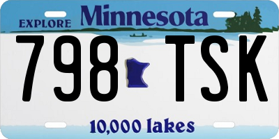 MN license plate 798TSK