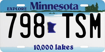 MN license plate 798TSM