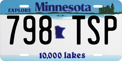 MN license plate 798TSP