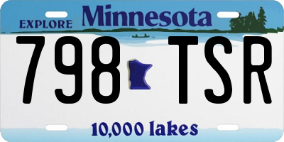 MN license plate 798TSR