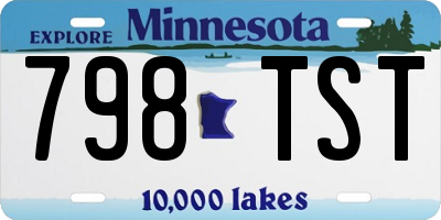 MN license plate 798TST