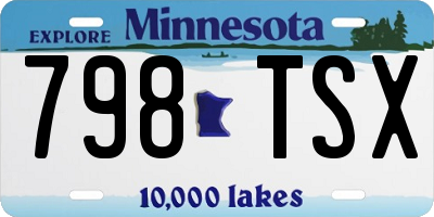 MN license plate 798TSX
