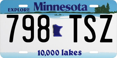 MN license plate 798TSZ