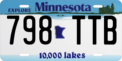 MN license plate 798TTB